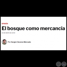 EL BOSQUE COMO MERCANCA - Por SERGIO CCERES MERCADO - Mircoles, 23 de Mayo de 2018